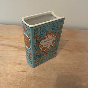 Bibliophile Vase: A Compendium of Flowers, Oscar Wilde quote, ceramic, colorful